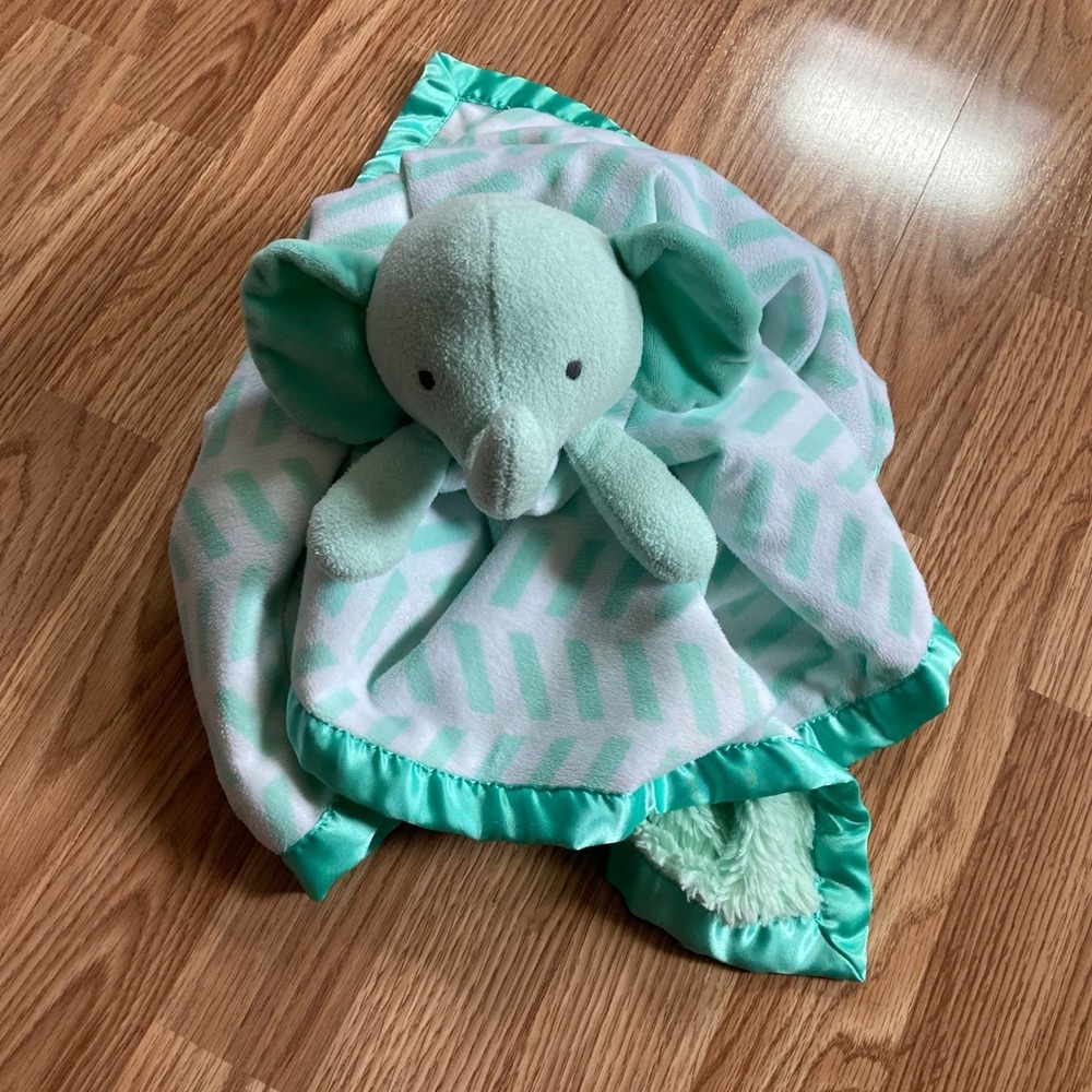 Cloud Island Elephant Mint Green Large Lovey 29" Security Blanket Target